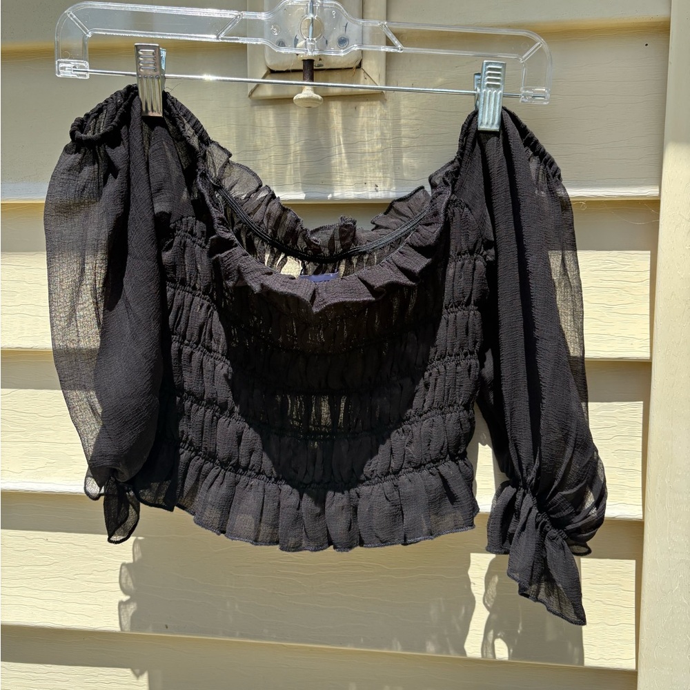 Urban Outfitters Black Off-Shoulder Top